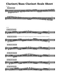 Clarinet/Bass Clarinet Scale Sheet