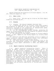 State Export Promotion Coordinating Act - Illinois Department of ...