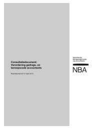 de Verordening Gedrags- en Beroepscode Accountants (VGBA) - NBA