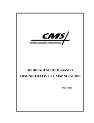 CMS Medicaid School-based Administrative Claiming Guide