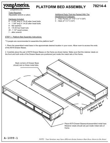 platform bed assembly 78214-44 - Stanley Furniture