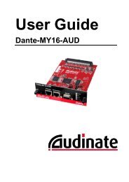 Dante-MY16-AUD User Guide 2.35MB - Yamaha Commercial Audio