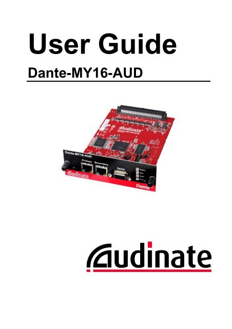 YAMAHA Dante-MY16-AUD【Danteカード】② ジャンク品 DANTE入出力
