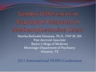 Gender Differences in Bupropion Response in Methamphetamine ...