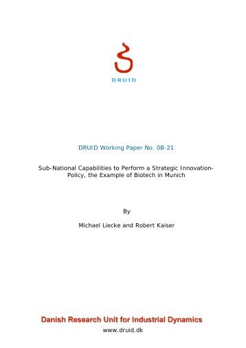 Sub-National Capabilities to Perform a Strategic Innovation-Policy ...