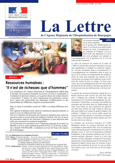 Lettre ARH numÃ©ro 6-Avril 2008 - Parhtage santÃ©