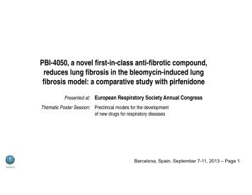 PBI-4050, a novel first-in-class anti-fibrotic compound, reduces lung ...