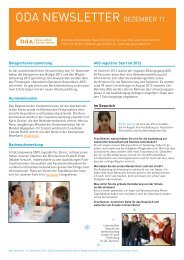 ODA NEWSLETTER DEZEMBER 11 - OdA Gesundheit