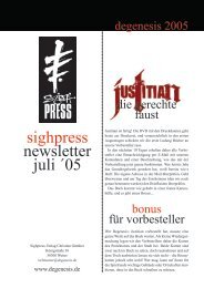 sighpress newsletter juli Â´05 - Degenesis