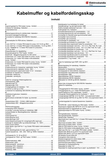 Kabelmuffer og kabelfordelingsskap - Elektroskandia