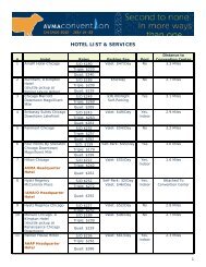HOTEL LIST & SERVICES