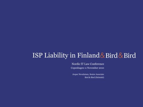 ISP Liability in Finland