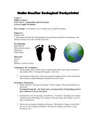 Make Smaller Ecological Footprints!