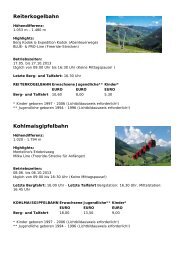 Weitere Infos & Preise - Leoganger Bergbahnen
