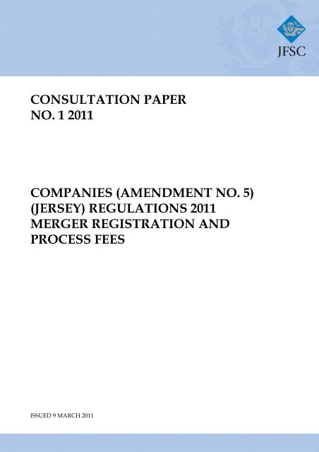 CONSULTATION PAPER - the Jersey Financial Services Commission
