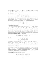 esercizi di preparazione all'esame del II modulo - Matematica e ...