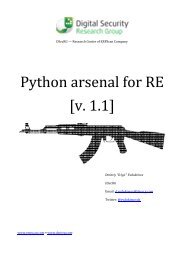 Python arsenal for RE [v. 1.1] - DSecRG