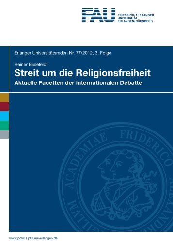 Streit um die Religionsfreiheit - Friedrich-Alexander-UniversitÃ¤t ...