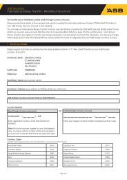 International Money Transfer Form or Telepgraphic - ASB Securities