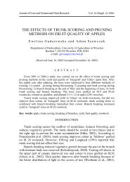 the effects of trunk scoring and pruning methods on fruit quality of ...