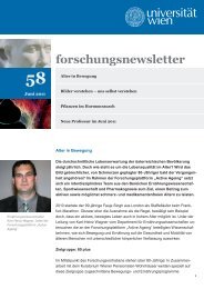 58 - Forschungsnewsletter - Universität Wien