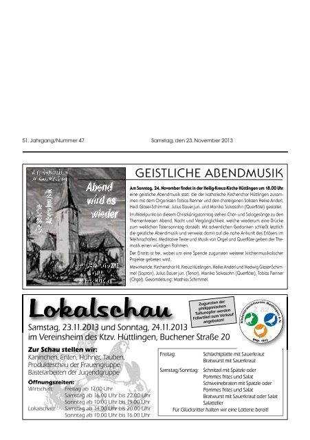 Amtsblatt KW 47 - Hüttlingen