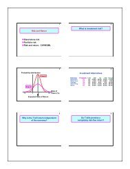 Risk and Return Stand-alone risk Portfolio risk Risk and ... - UNO CBA