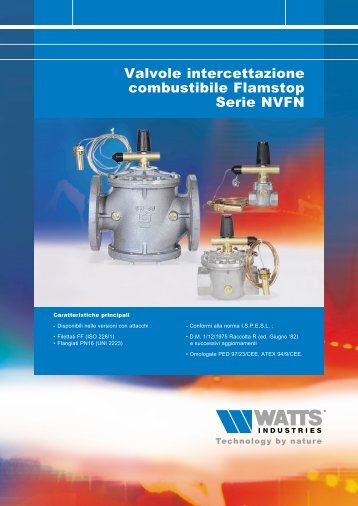 Valvole intercettazione combustibile Flamstop ... - Watts Industries