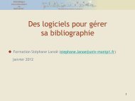 ZOTERO Un outil gratuit de gestion de bibliographies - Bibliothèque ...
