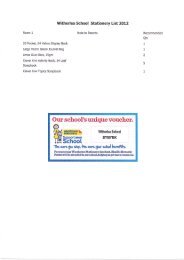 Witherlea School Stationery List 2012 - Warehouse Stationery