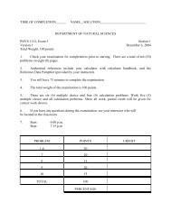 Exam 3 Samples and Solutions