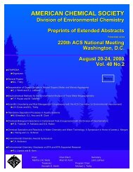 american chemical society - ACS: Division of Environmental Chemistry