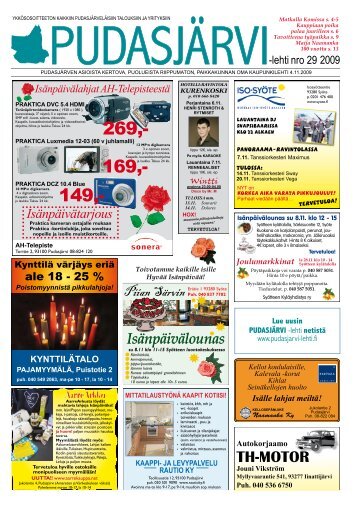 pudasjarvilehti-29-n.. - PudasjÃ¤rvi-lehti ja VKK-Media Oy