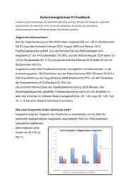 Zwischenergebnisse PJ-Feedback