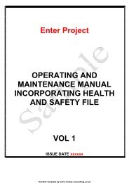 Health and Safety File template - Health and Safety Consultants
