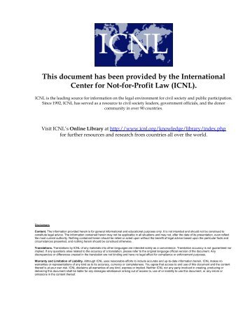 Ð³ÑÐ°Ð¶Ð´Ð°Ð½ÑÐºÐ¸Ð¹ ÐºÐ¾Ð´ÐµÐºÑ - The International Center for Not-for-Profit Law