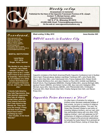 Issue 840 - Capuchin Communications