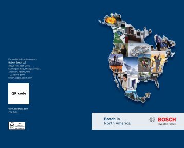 Download the booklet "Bosch in North America"