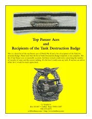 Top Panzer Aces and Recipients of the Tank Destruction Badge