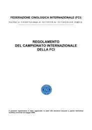 regolamento del campionato internazionale della fci - Enci