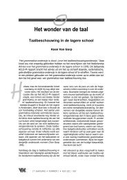 Het wonder van de taal. Taalbeschouwing in de lagere school.