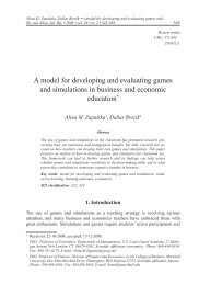 A model for developing and evaluating games and simulations in ...