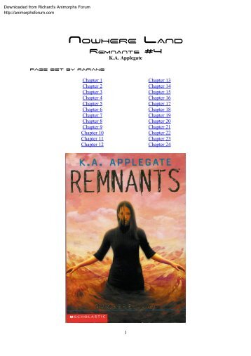 Remnants e-Book 4 - Richard's Animorphs Forum