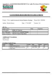 customer requirements document