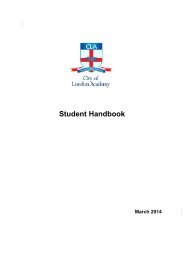 Student Handbook - CLA: City of London Academy