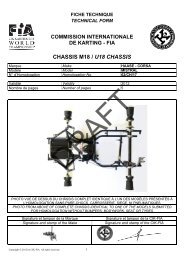 CHASSIS M18 / U18 CHASSIS - CIK-FIA