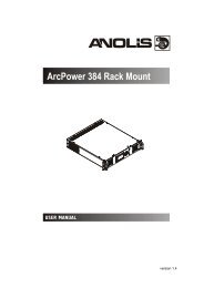 User manual Arc Power 384 Rack Mount - Anolis