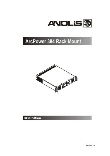 User manual Arc Power 384 Rack Mount - Anolis