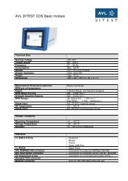 Technical Data Sheet - AVL DiTEST