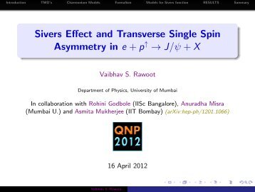 Vaibhav Rawoot - QNP2012 - Sciencesconf.org